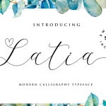 Latia Calligraphy Font - Fonte Grátis Latia Calligraphy Font