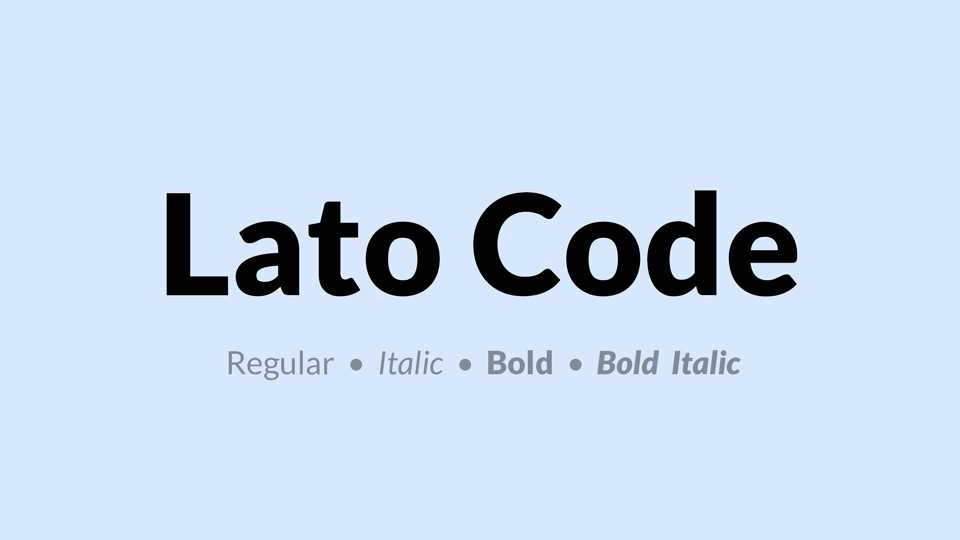 Lato Code Font Family › Fontesk