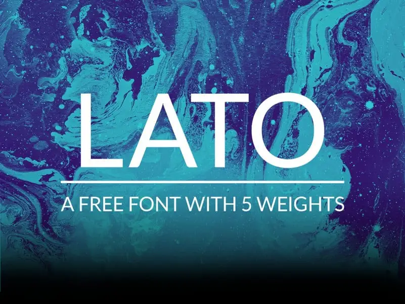 Lato Sans Serif Font Family
