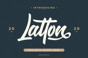 Latton Brush Font
