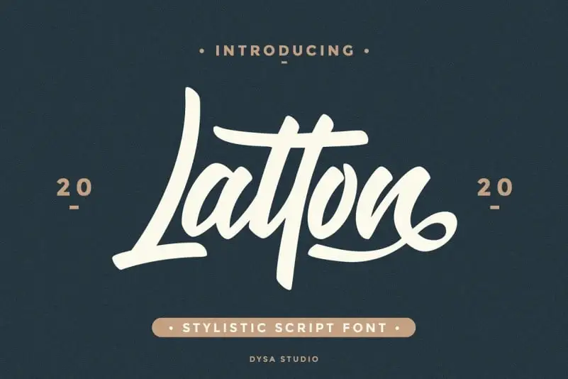Latton Brush Font