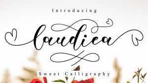 Laudiea Script Font › Fontesk