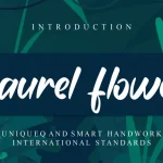 Laurel flower Script Font - Fonte Grátis Laurel flower Script Font