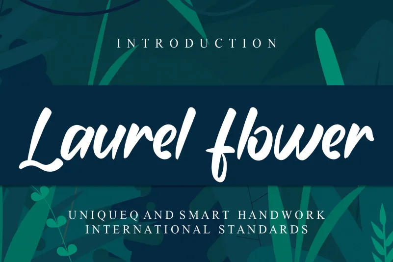 Laurel flower Script Font