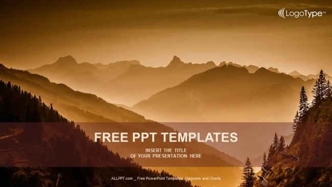 Layers of Mountains PowerPoint Templates