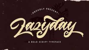 Lazyday Vintage Script Font › Fontesk