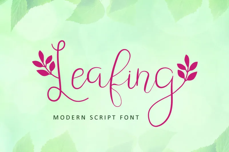Leafing - Modern Script Font
