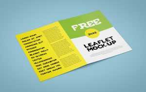 Leaflet mockup / A5 / Bi-Fold