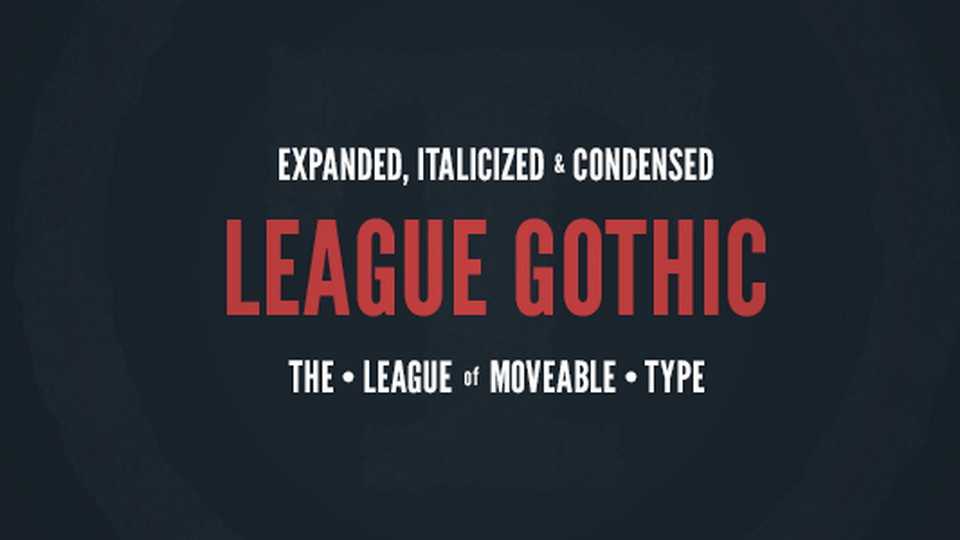 League Gothic Variable Font › Fontesk