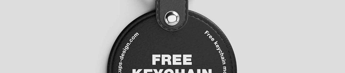 Leather Keychain Mockup