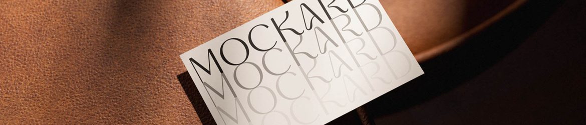 Leather sofa business card mockup