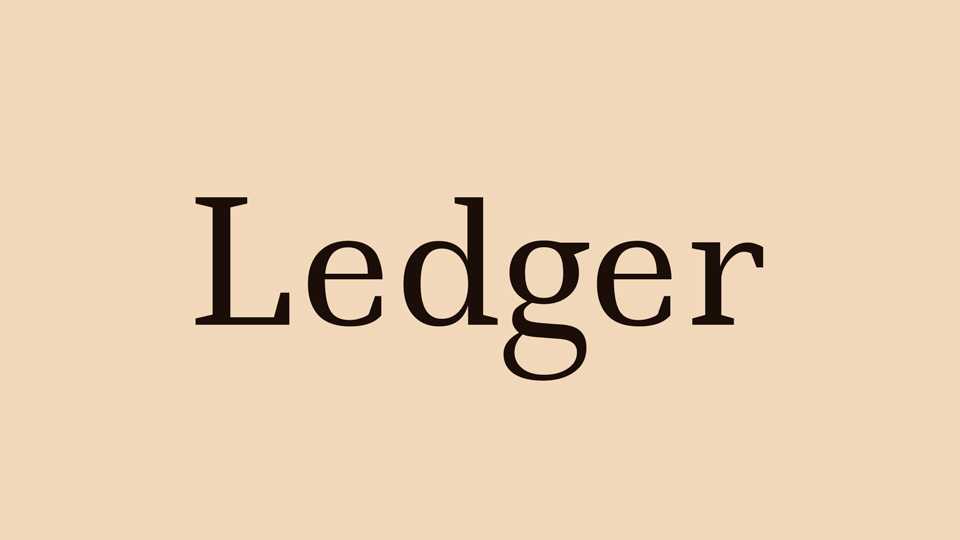 Ledger Font › Fontesk