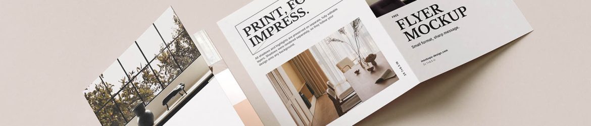 Legal-size half-fold flyer mockup - Instant Download