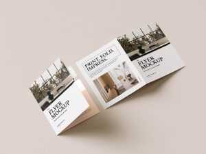 Legal-size half-fold flyer mockup - Instant Download
