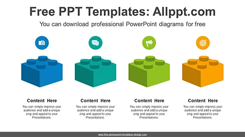 Lego Block PowerPoint Diagram Template