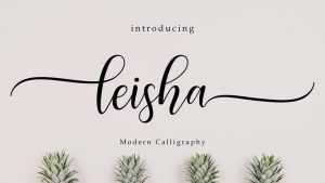 Leisha Script Font › Fontesk