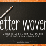 letter woven Handwritten Font