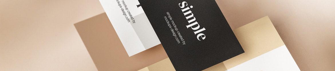 Letterhead with two business cards mockup