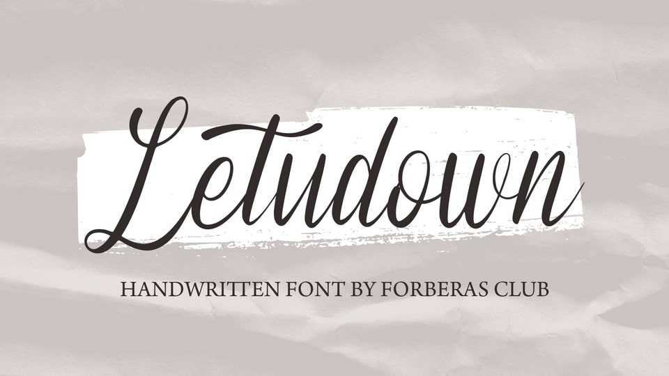 Letudown Font › Fontesk