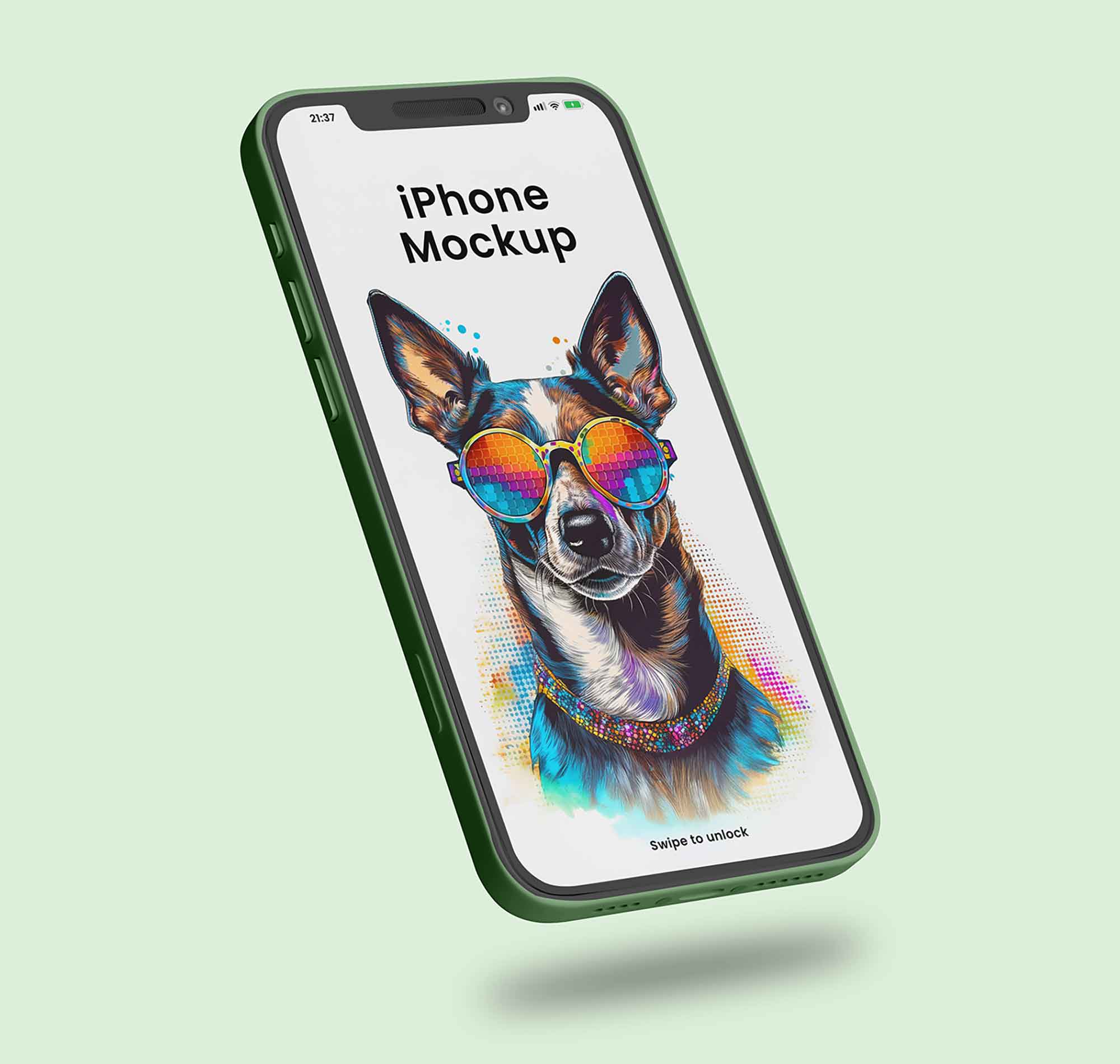 Levitating iPhone Mockup
