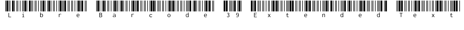 Libre Barcode 39 Extended Text Font