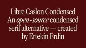 Libre Caslon Condensed Font Family › Fontesk