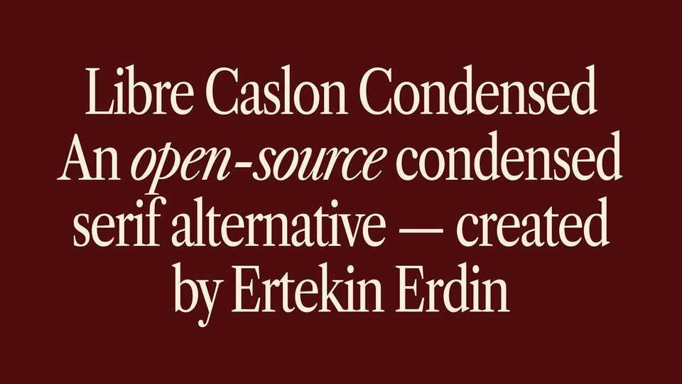 Libre Caslon Condensed Font Family › Fontesk