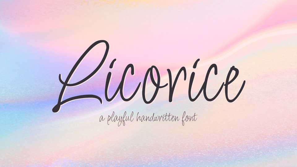 Licorice Font › Fontesk