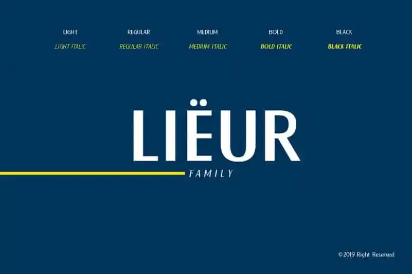 Lieur Sans Serif Font Family
