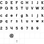 Mapa de caracteres da fonte Lifestyle M54 Font