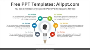 Light bulb pencil PowerPoint Diagram Templates