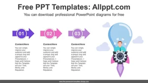 Light Bulb Rocket PPT Diagram