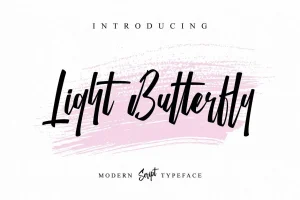 Light Butterfly Script Font