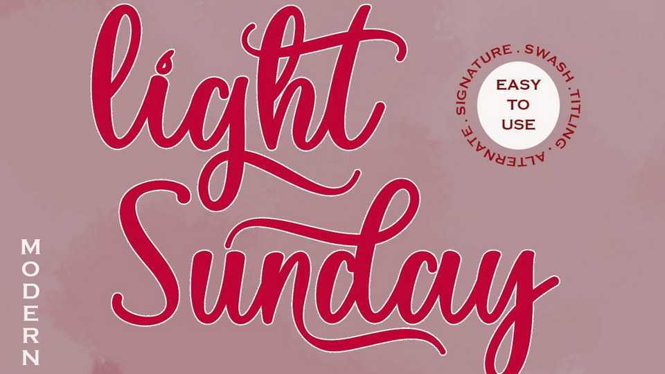 Light Sunday Font › Fontesk