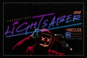 Lightsaber Neon Font