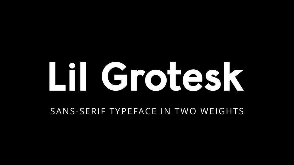 Lil Grotesk Font Family › Fontesk