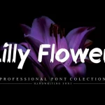 Lilly Flower Brush Font - Fonte Grátis Lilly Flower Brush Font