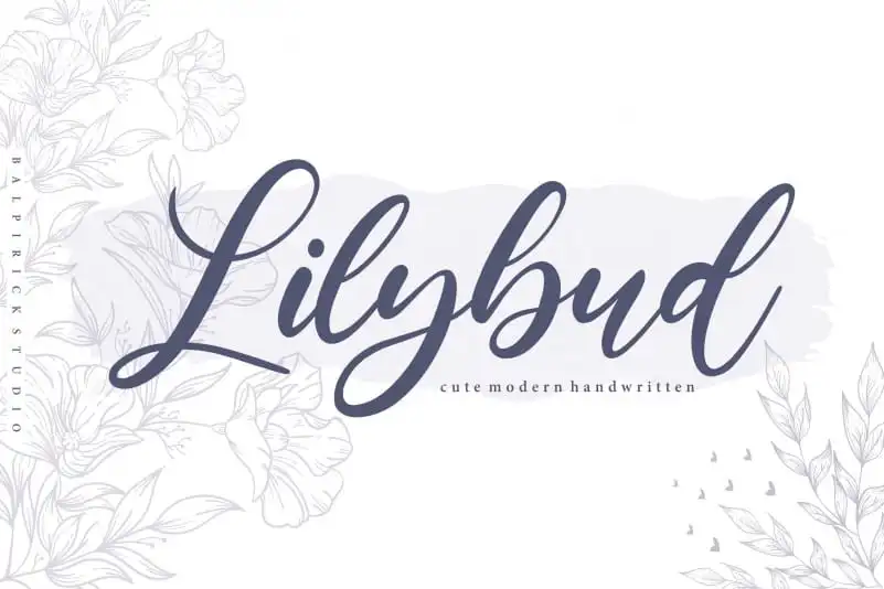 Lilybud Modern Handwritten Font