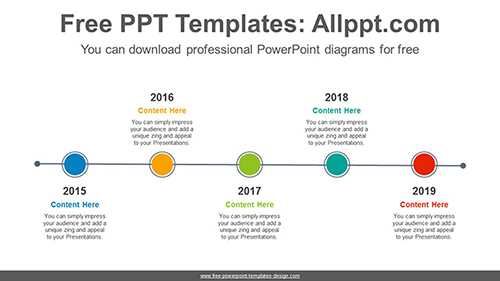 Line across circles PowerPoint Diagram Template