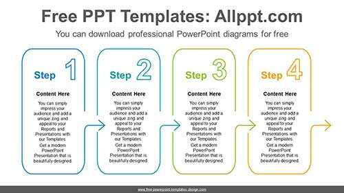 Line Arrow Banner PowerPoint Diagram