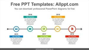 Line arrow circled PowerPoint Diagram Template