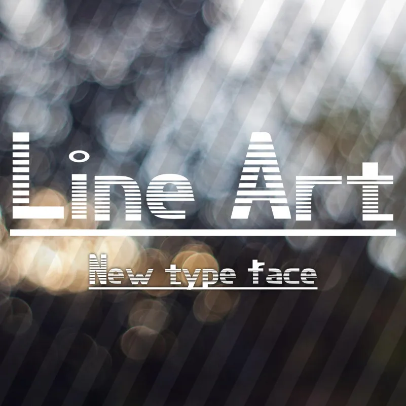 Line Art Display Font