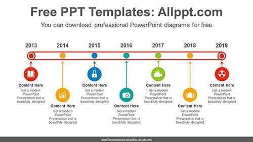 Line Belt History PowerPoint Diagram