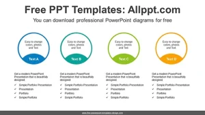 Line Circle List PowerPoint Diagram