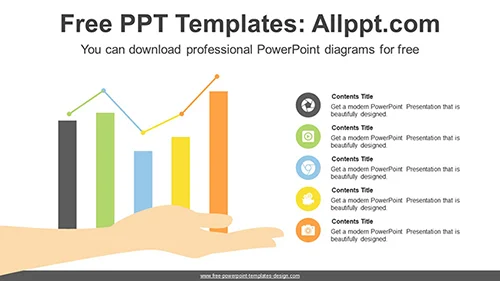 Line-Column Combo PowerPoint Diagram