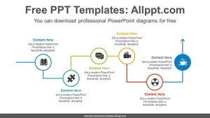 Line flow arrow PowerPoint Diagram Template