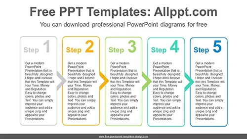 Line Rectangle Banner PowerPoint Diagram