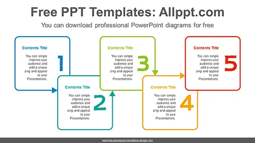 Line Square Arrow PowerPoint Diagram