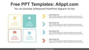Line Square List PowerPoint Diagram