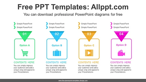 Line Square List PowerPoint Diagram Template